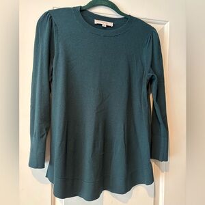 LOFT Green Crew Neck Sweater
